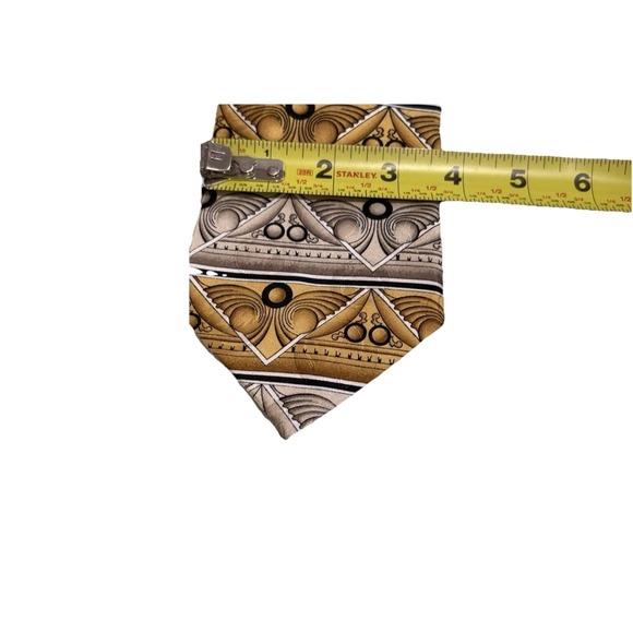 J Garcia Grateful Dead Silk Tie Necktie 710 Ashbury Black Grey Gold Second Set - Picture 3 of 7